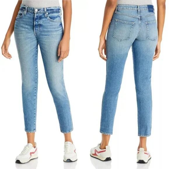 AMO Tomboy Jeans Womens Size 27 Damsel Distressed Relaxed Fit Boyfriend Loose - Picture 1 of 13